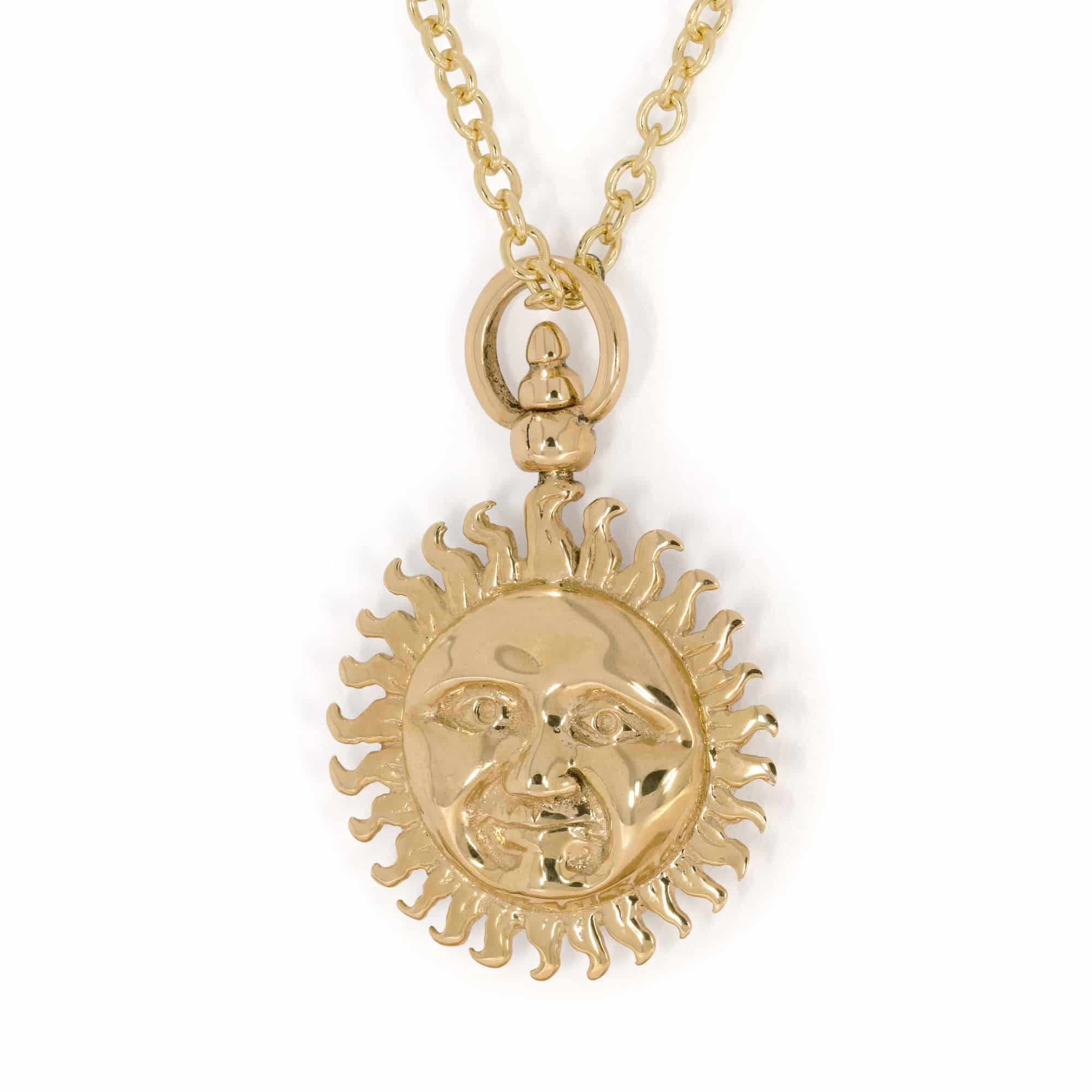 Gold Sun Necklace, Sun Jewelry, Sun Charm, Sun Pendant – Local Leaf Gallery