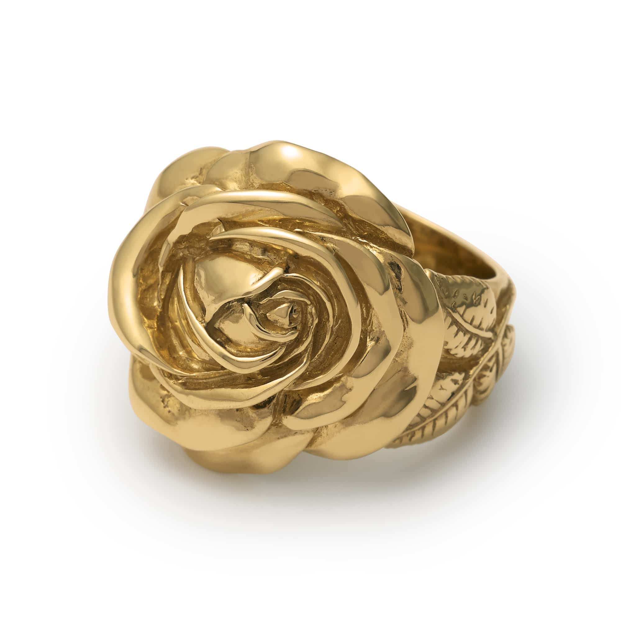 Золотое кольцо с розой - 82 фото