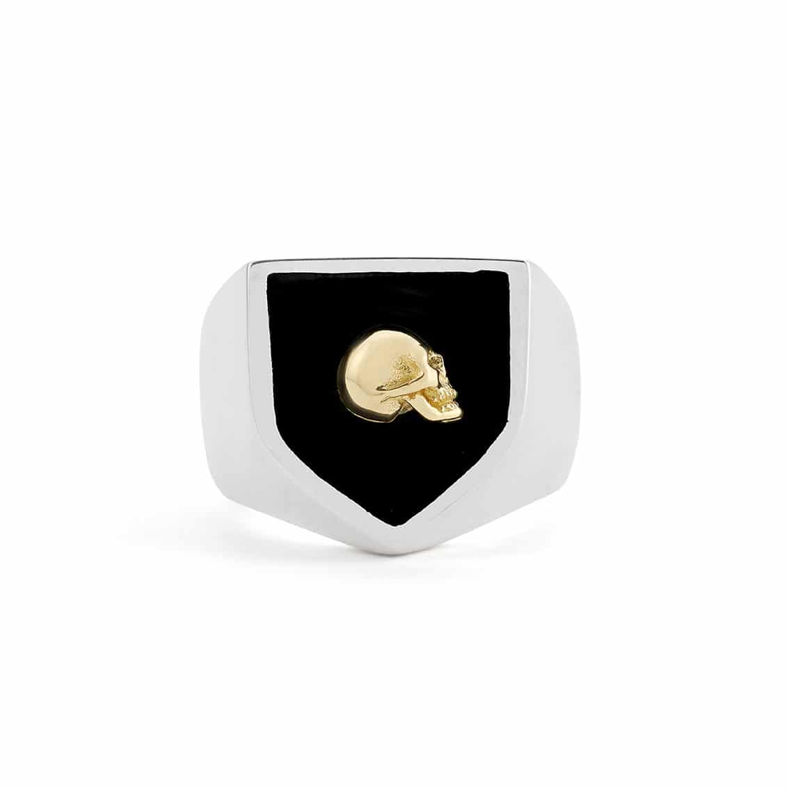Skull Shield Ring (18ct Gold Skull) – The Great Frog