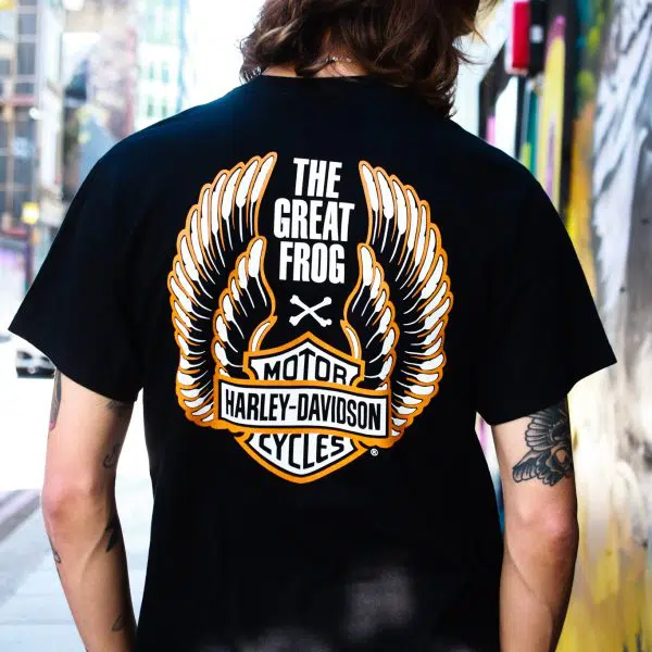 logo glemsom Ubetydelig Official Harley Davidson x TGF 'GUARDIAN ANGEL' t-shirt - The Great Frog