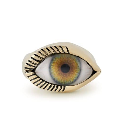 Horizontal eye ring, front, 9ct yellow gold, low resA18480 The Great Frog7759