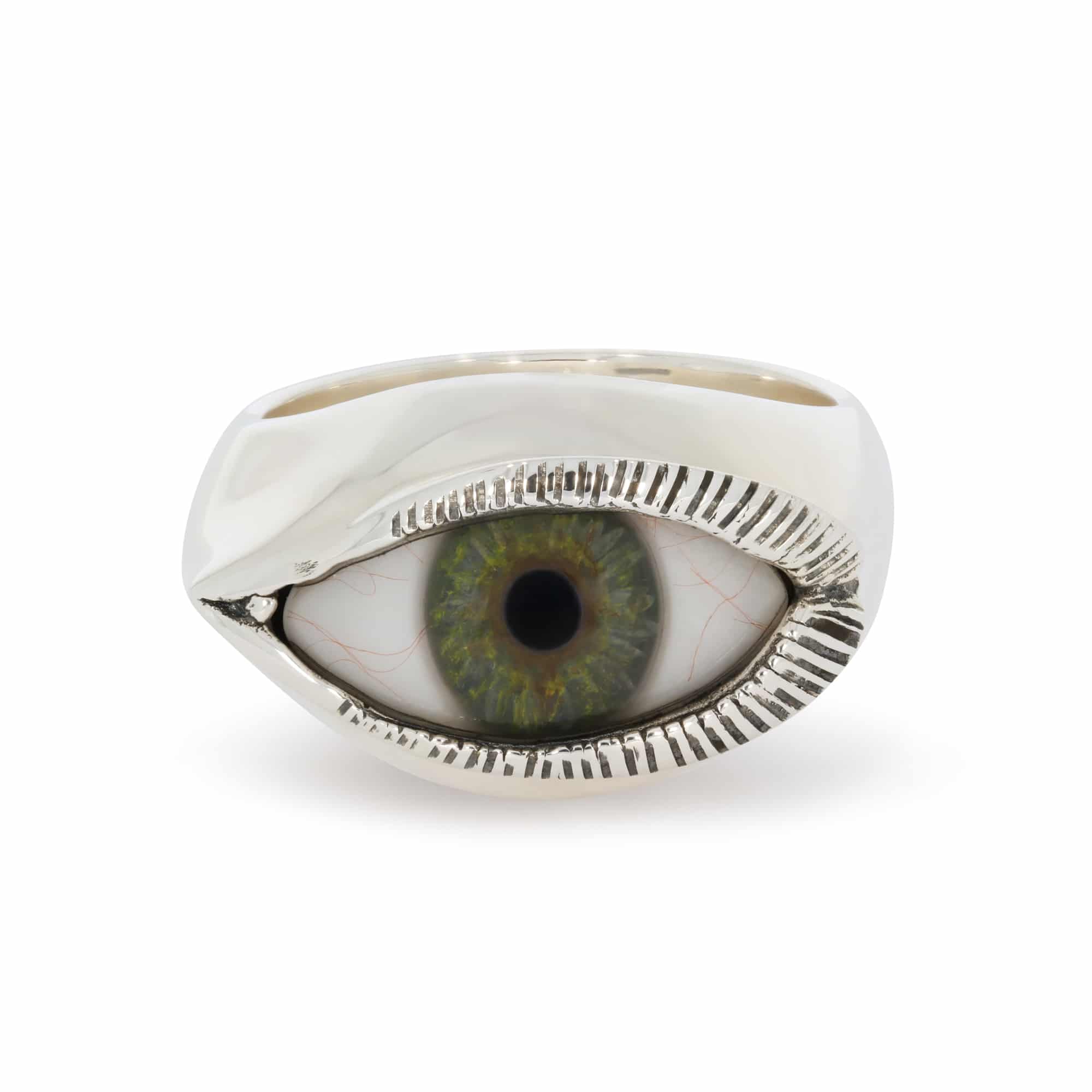 Small Dark Green Eye Ring