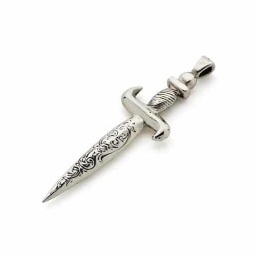 engraved-dagger-pendant-angled