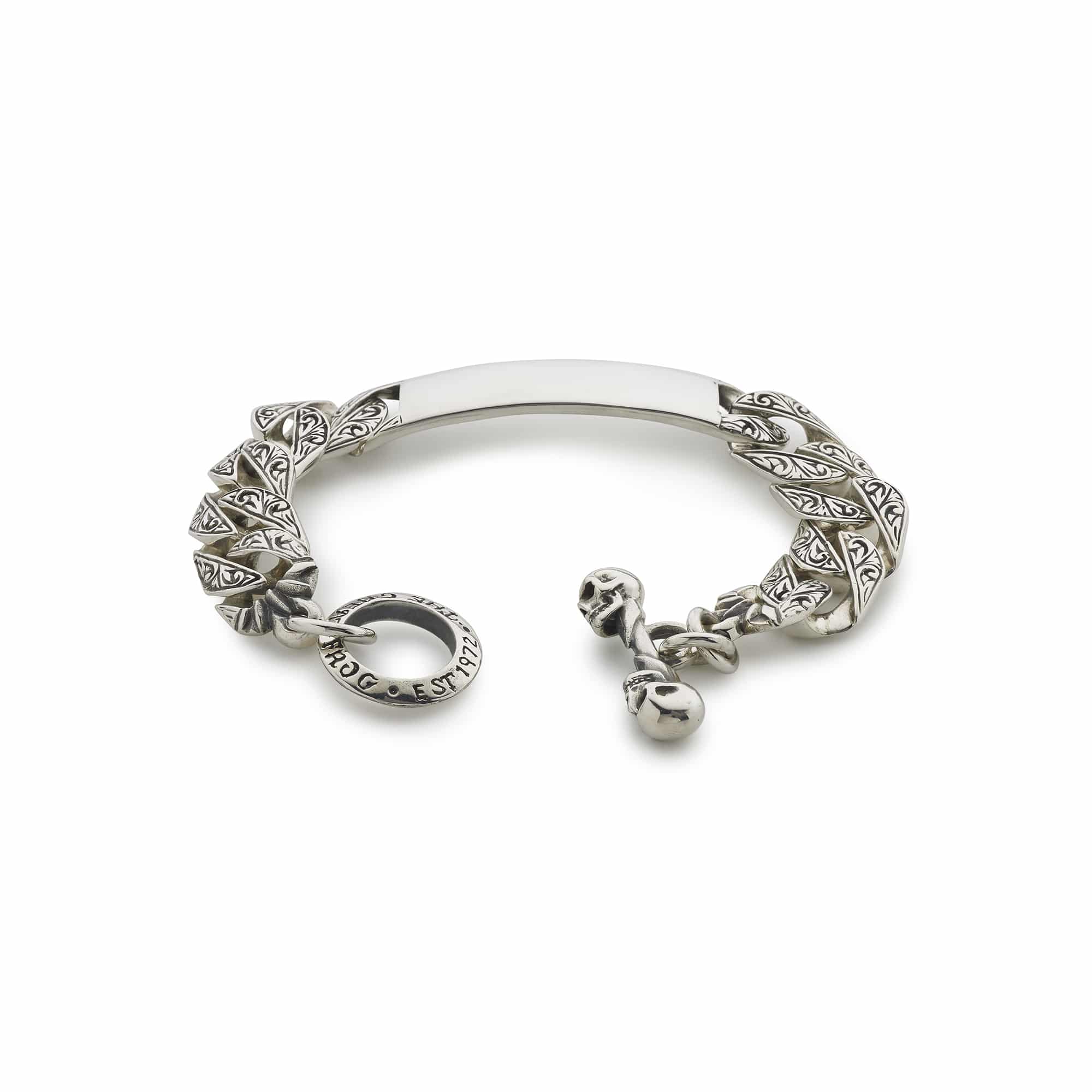 engraved-plain-id-bracelet front